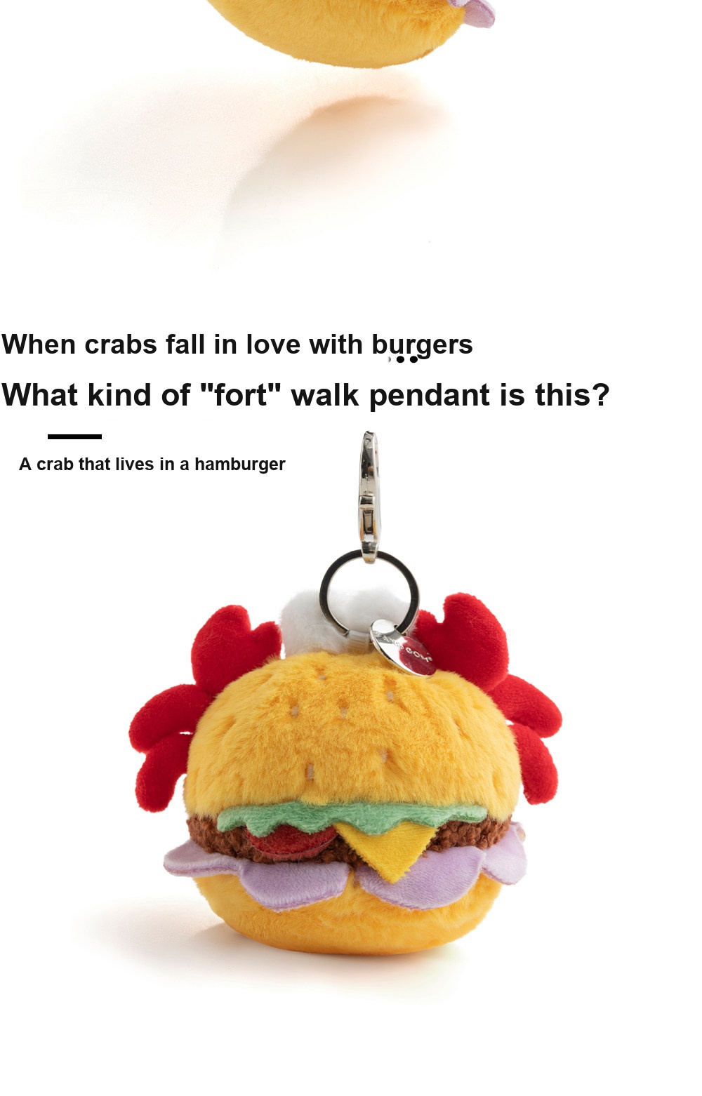 Crab Burger Plush Charm