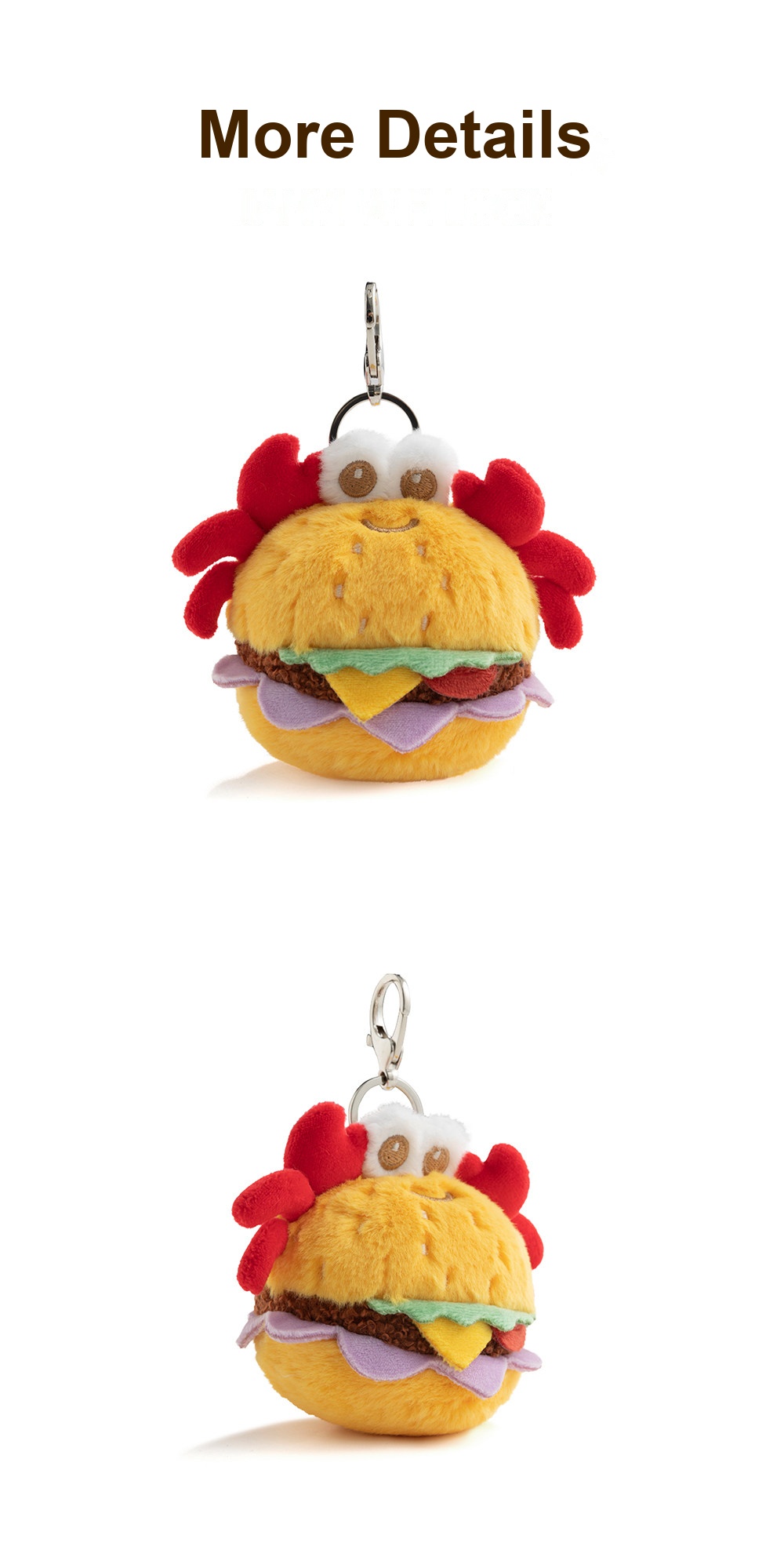 Crab Burger Plush Charm