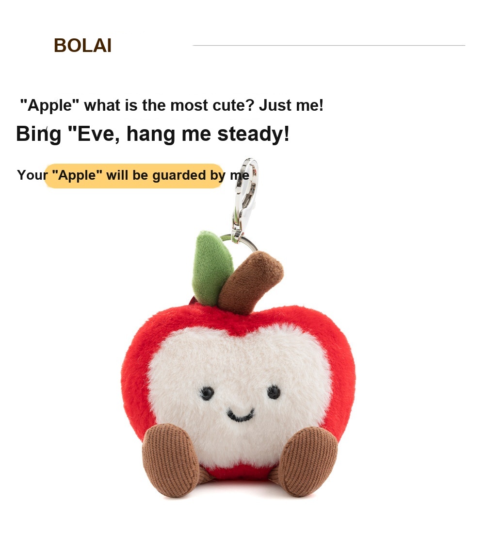 Happy Apple Plush Charm