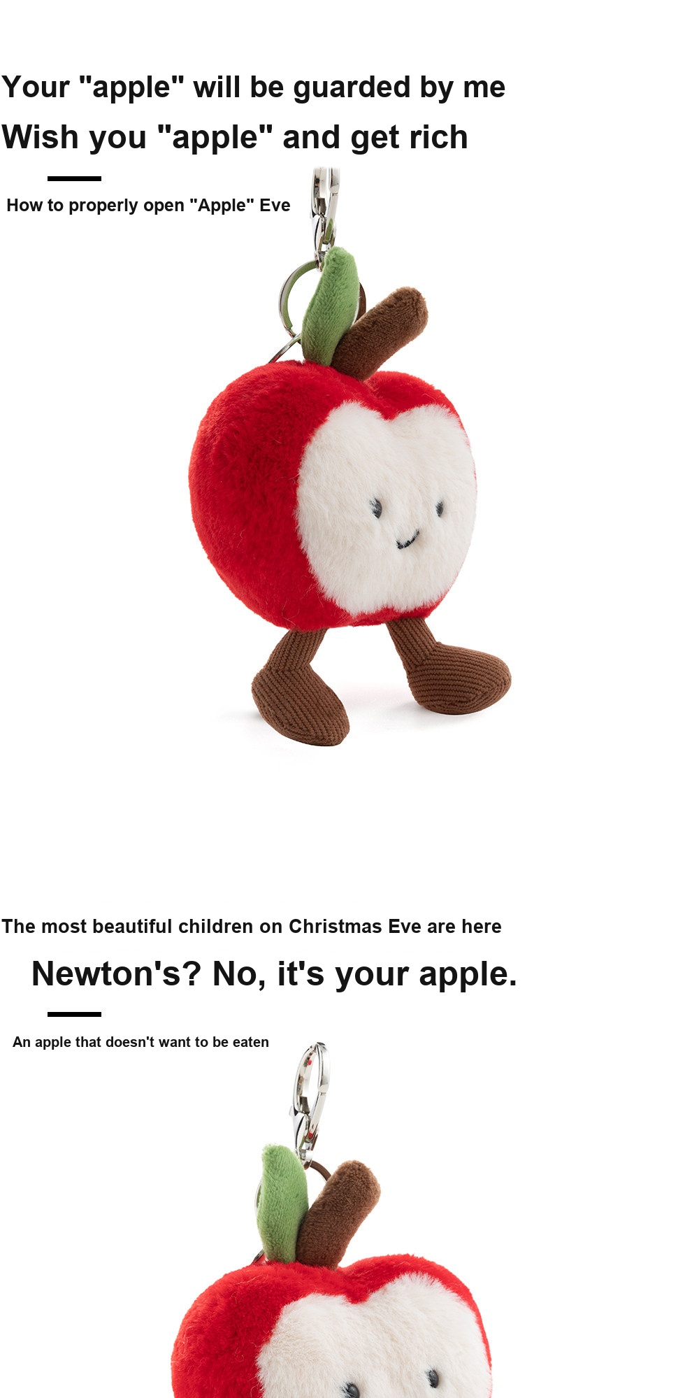 Happy Apple Plush Charm