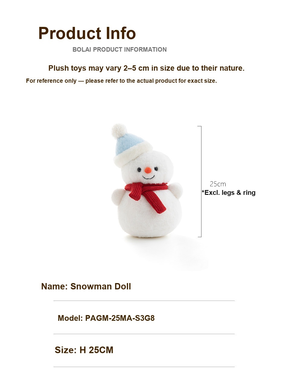 Snowman Plush Toy