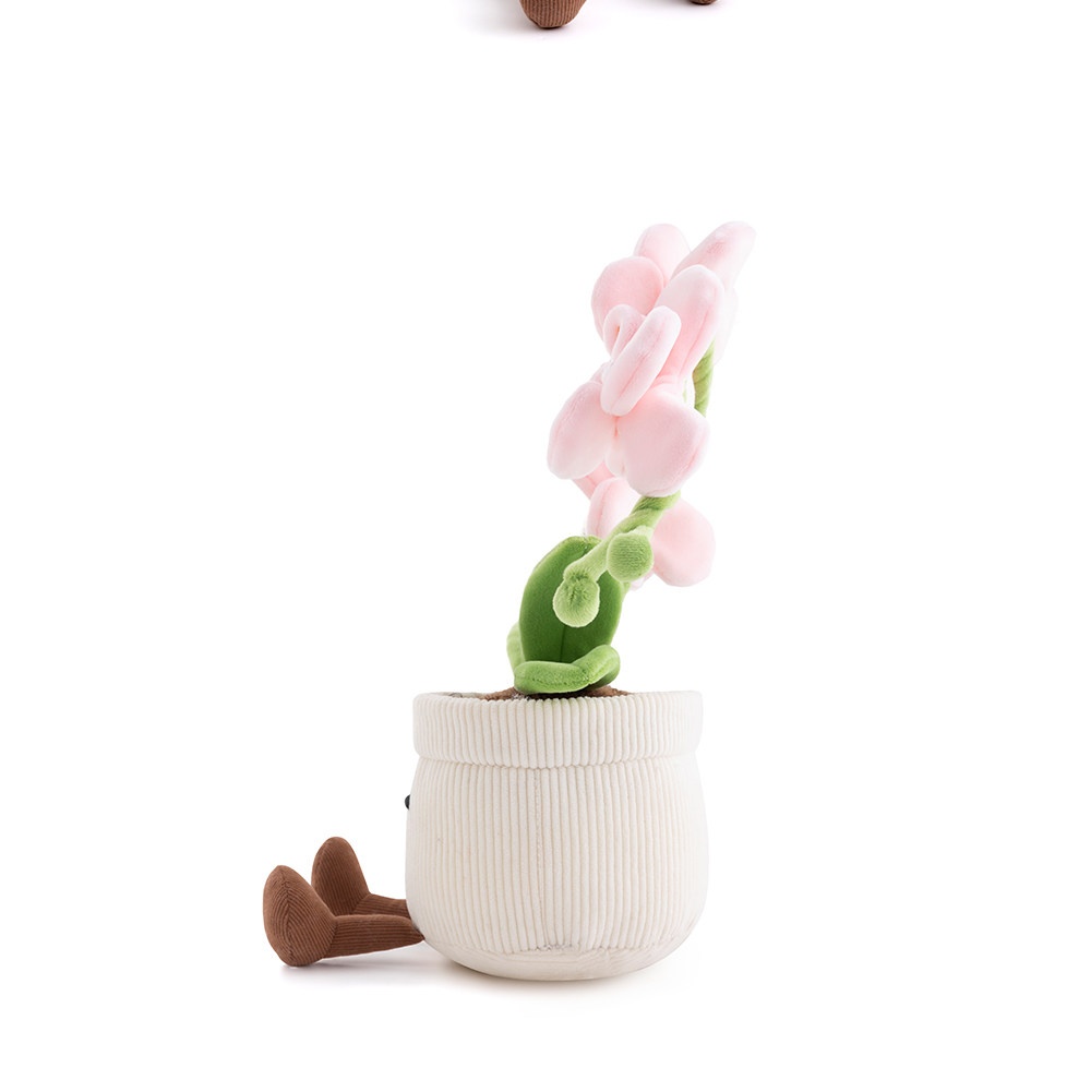 Pink Phalaenopsis Orchid Pot Plush