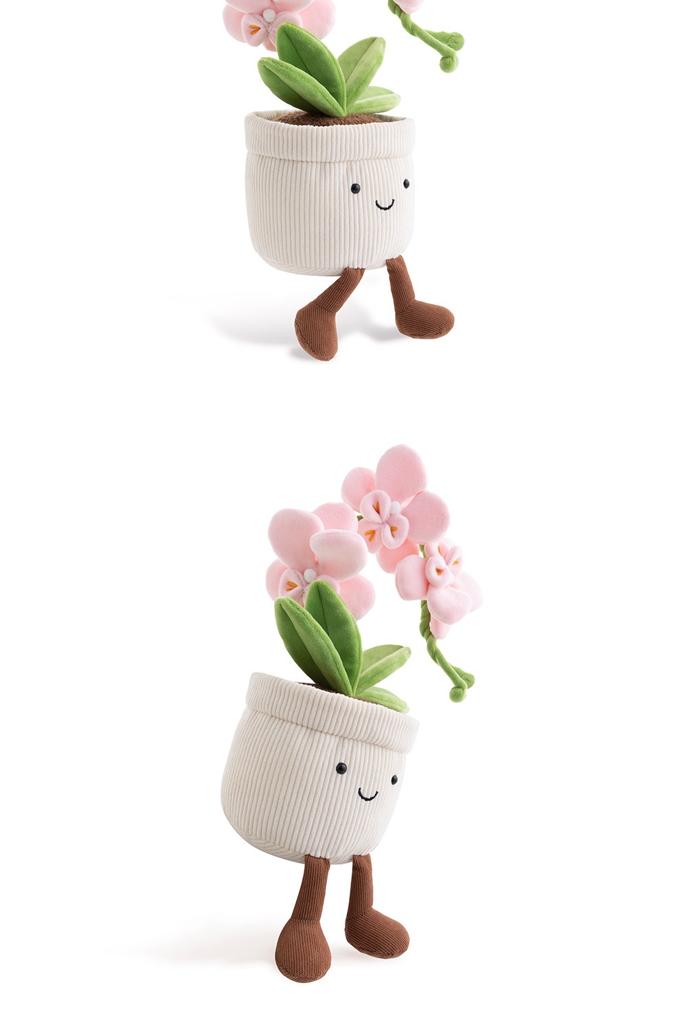 Pink Phalaenopsis Orchid Pot Plush