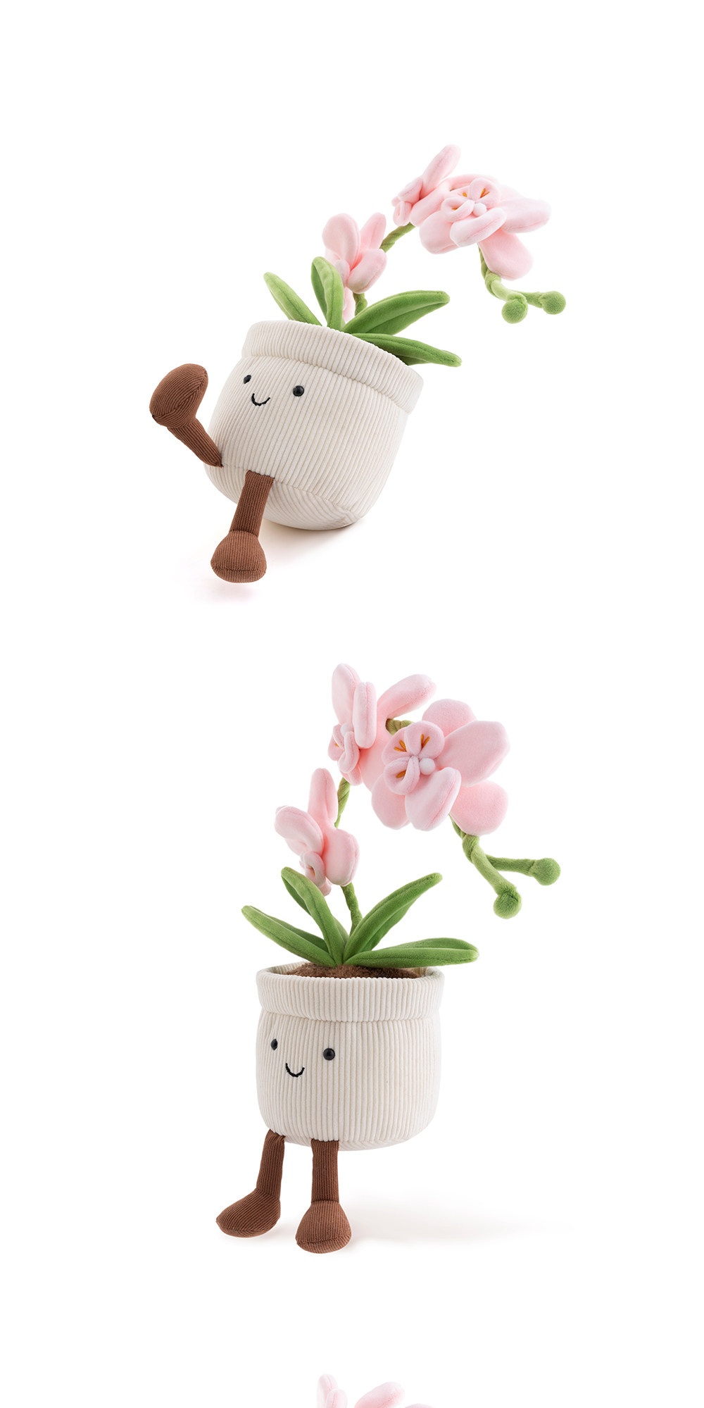 Pink Phalaenopsis Orchid Pot Plush
