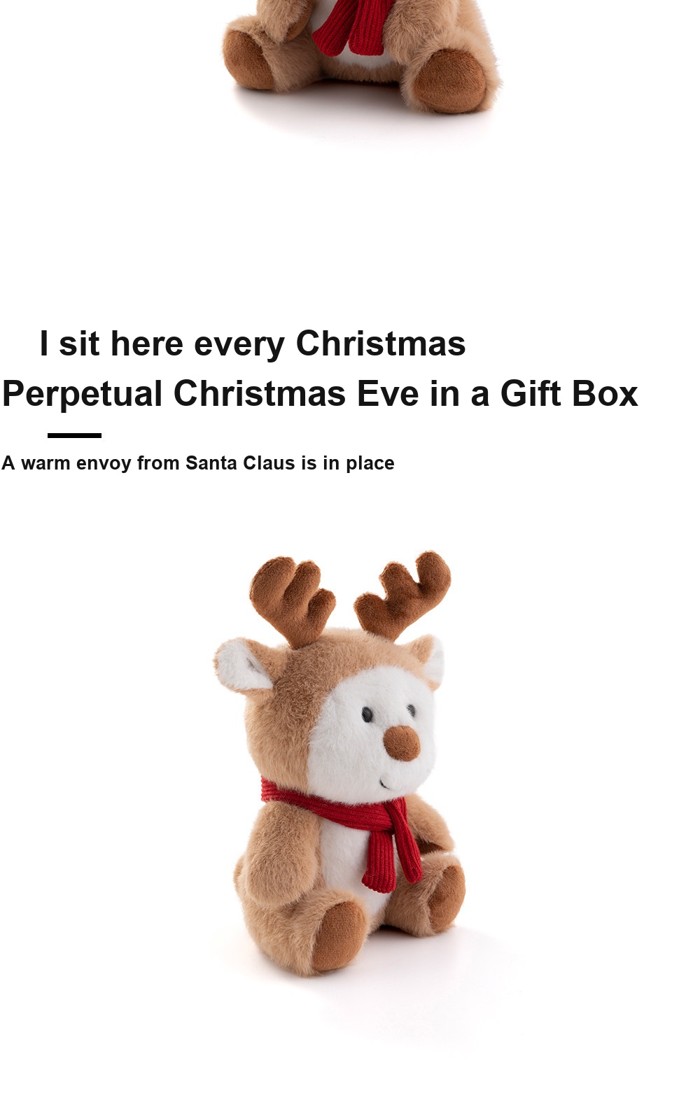 Reindeer with Scarf Plush Toy