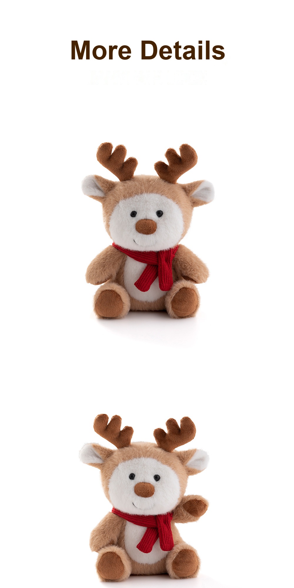 Reindeer with Scarf Plush Toy