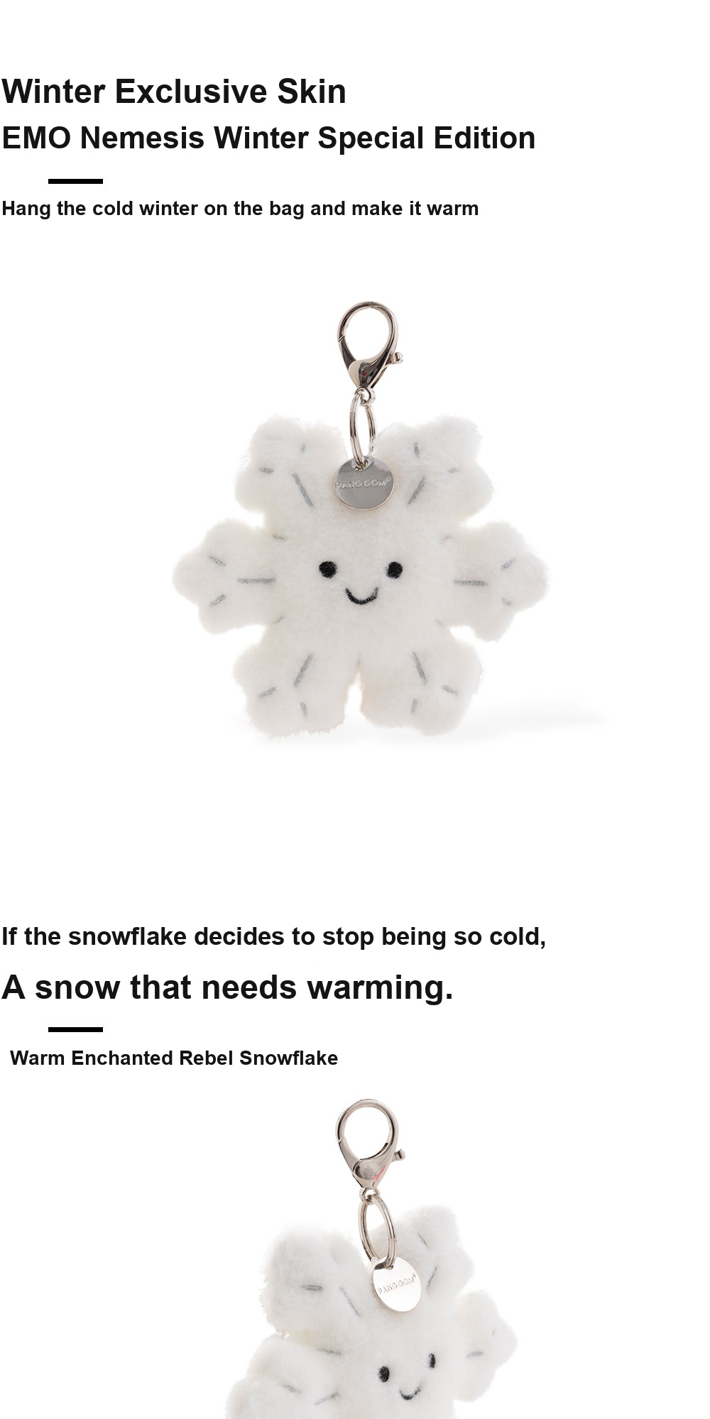 Snowflake Plush Charm