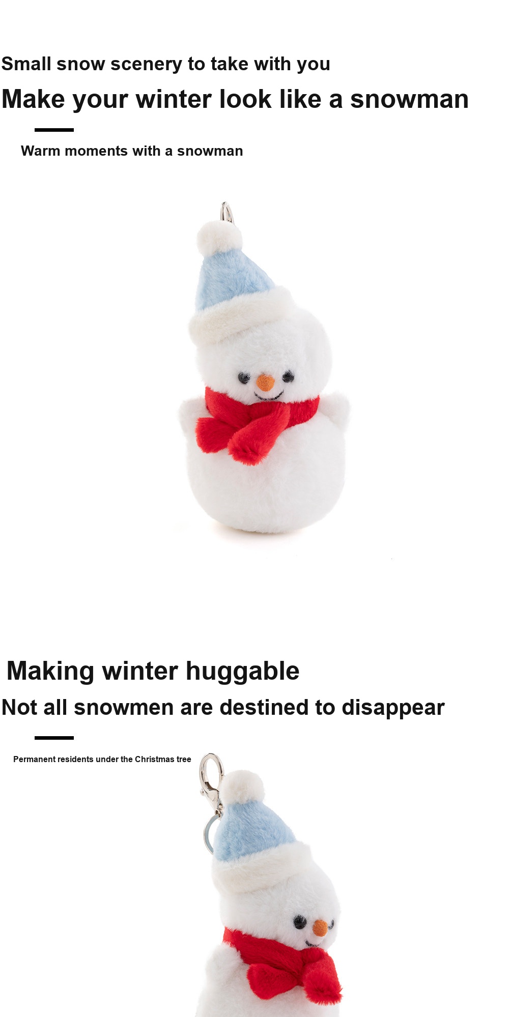 Snowman Plush Charm